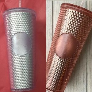 Studded Starbucks Cup Rose Gold
